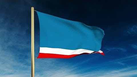 4K Gagauzia flag slider style. Waving in the win with cloud background animation Stock video