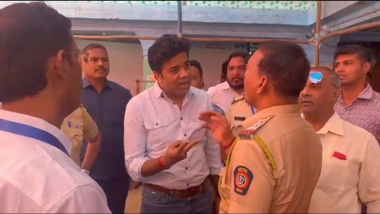 ठाण्यात मतदान केंद्रावर मनसेच बटन दाबलच जात नाहीय Avinash Jadhav यांचा राडा  | कोपरीत गडबड 