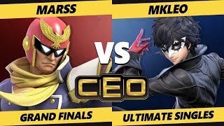 CEO 2019 GRAND FINALS - MkLeo (Joker) Vs. Marss (ZSS, Captain Falcon) SSBU Smash Ultimate Tournament