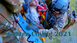 Hoist training on Blackhawk Helicopters; Golden Coyote 2021