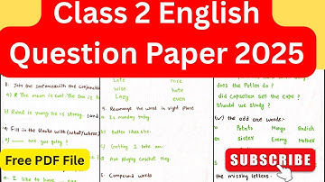 Class 2 English Second Term Question Paper 2025/ Second Term Exam Paper 2025 / #english #exam2025 