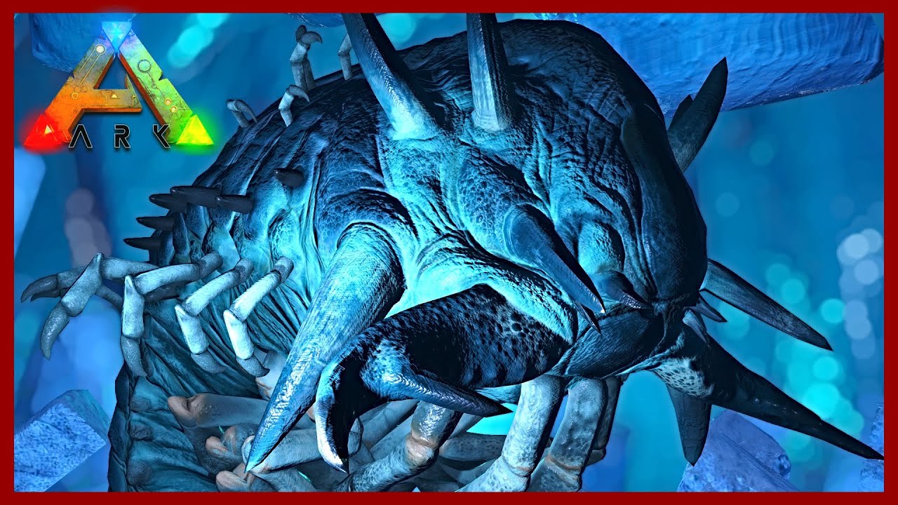 ICE QUEEN BOSS Deathworm Horns Ice Cave Ragnarok Map Ark