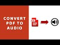 Convert PDF to Audio File