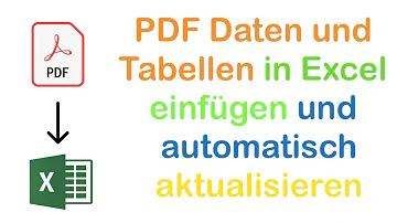 Wie kann ich PDF Tabellen in Excel einfügen?