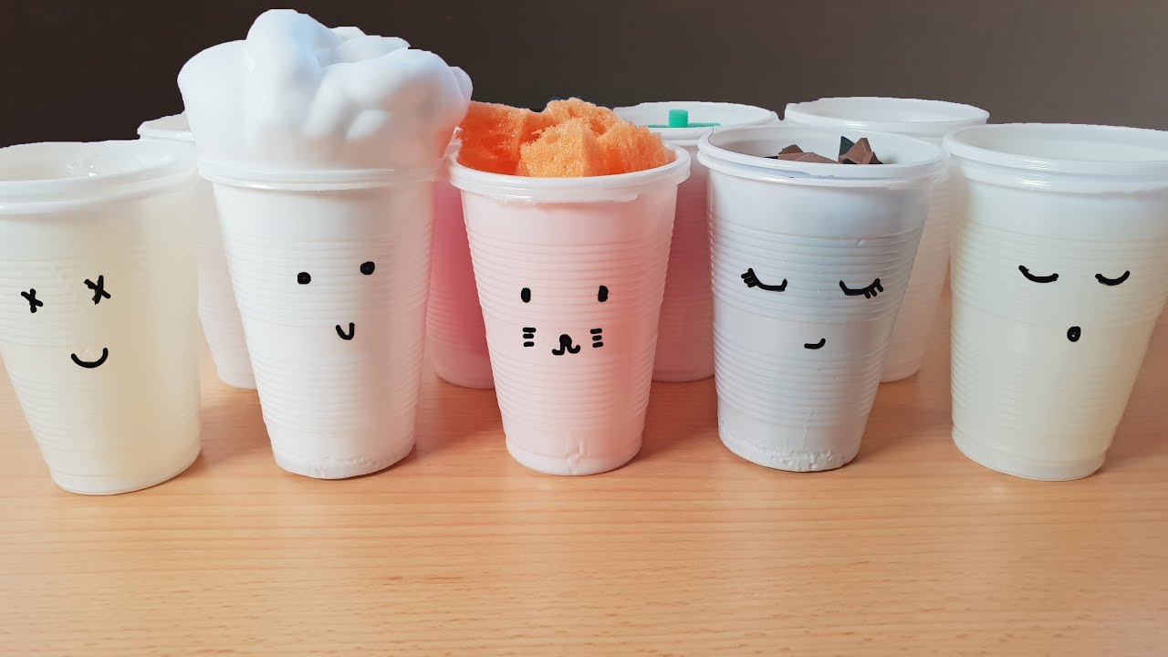 Making Slime with Cups - Satisfying Slime Video - YouTube