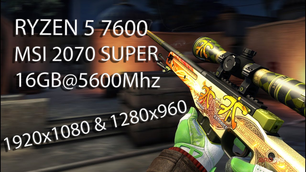 Ryzen 5 7600 + RTX 2070 Super CSGO (1920x1080 + 1280x960 Test on Very High/High, Medium and Low) - YouTube