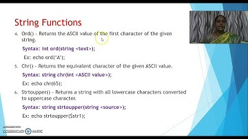 PHP Strings and String Functions