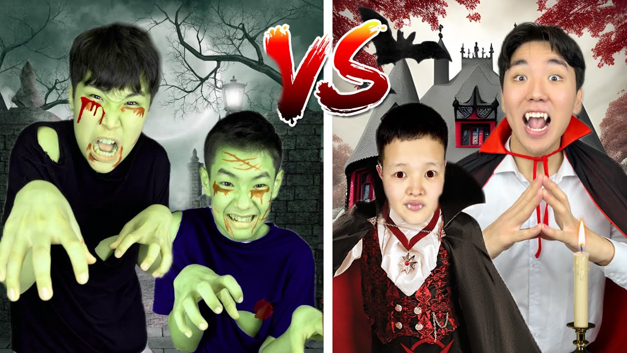 ЗОМБИ VS ВАМПИР ОТБАСЫЛАРЫ ! *Қорқынышты болды😱* МИНИ-ФИЛЬМ🎥🎬