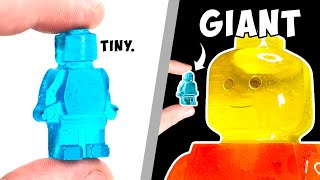 WORLD'S smallest vs LARGEST LEGO CANDY minifigures...