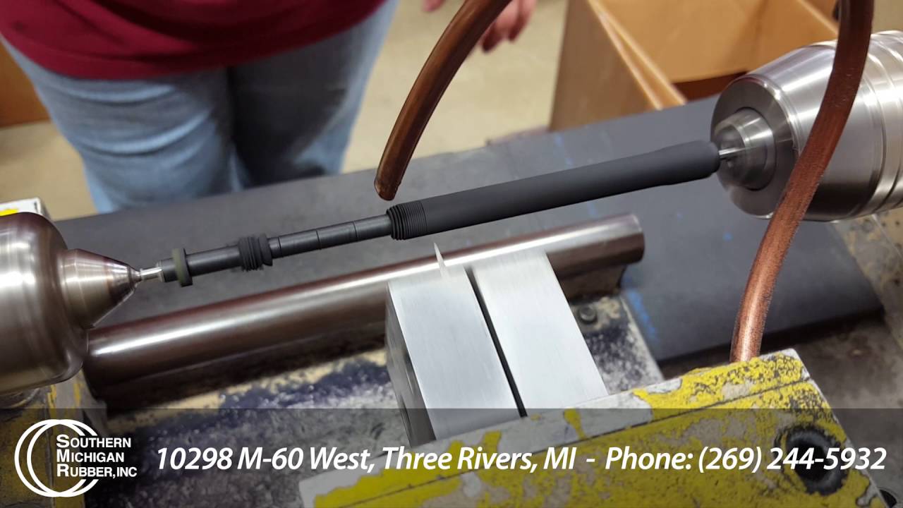 Lathe Cutting Small Rubber Southern Michigan Rubber YouTube