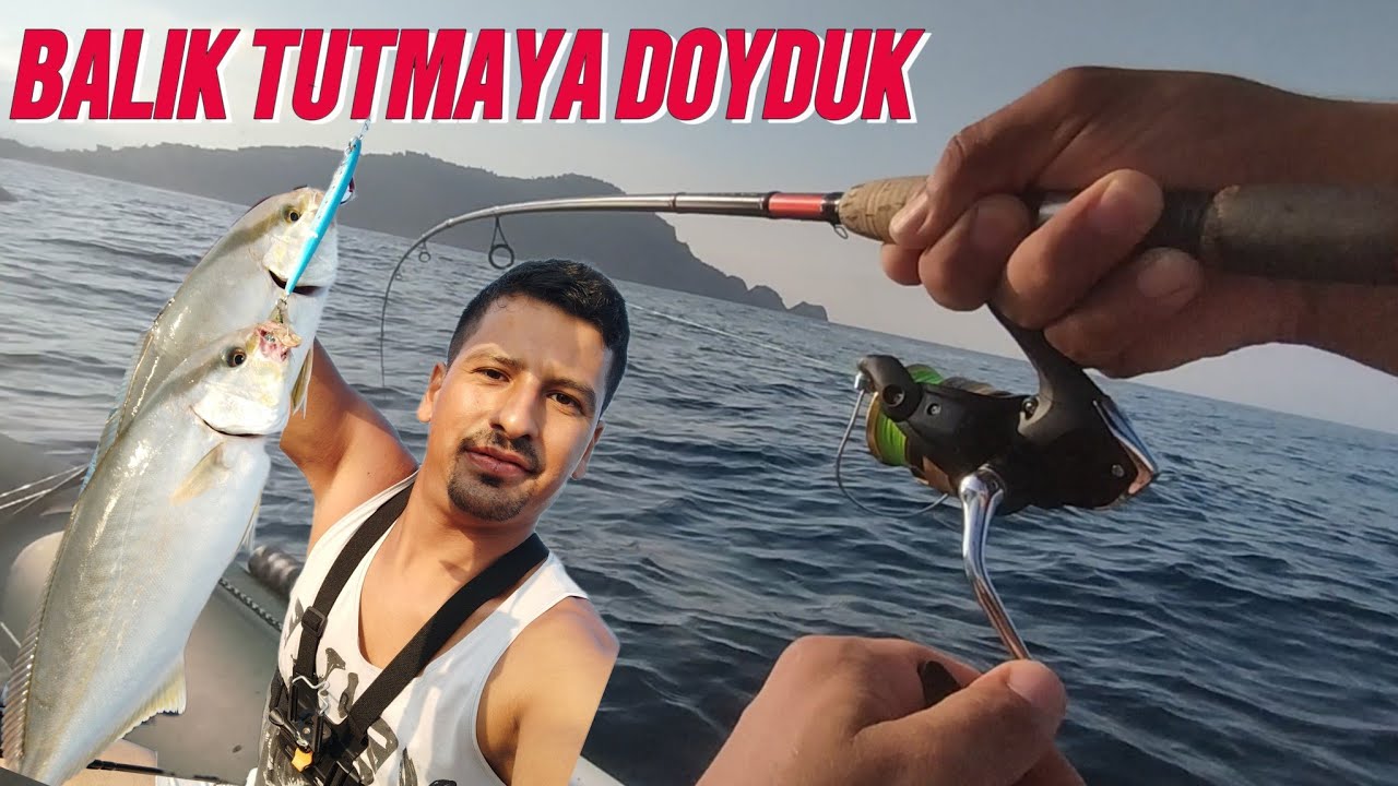 ALANYA'DA DENİZİN ORTASINDA ŞİŞME BOTLA BALIK AVI 