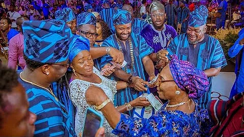 ENIOLA AJAO GREETS FEMI ADEBAYO AND KIEKIE AT KUNLE AFOD’S 50TH BIRTHDAY PARTY