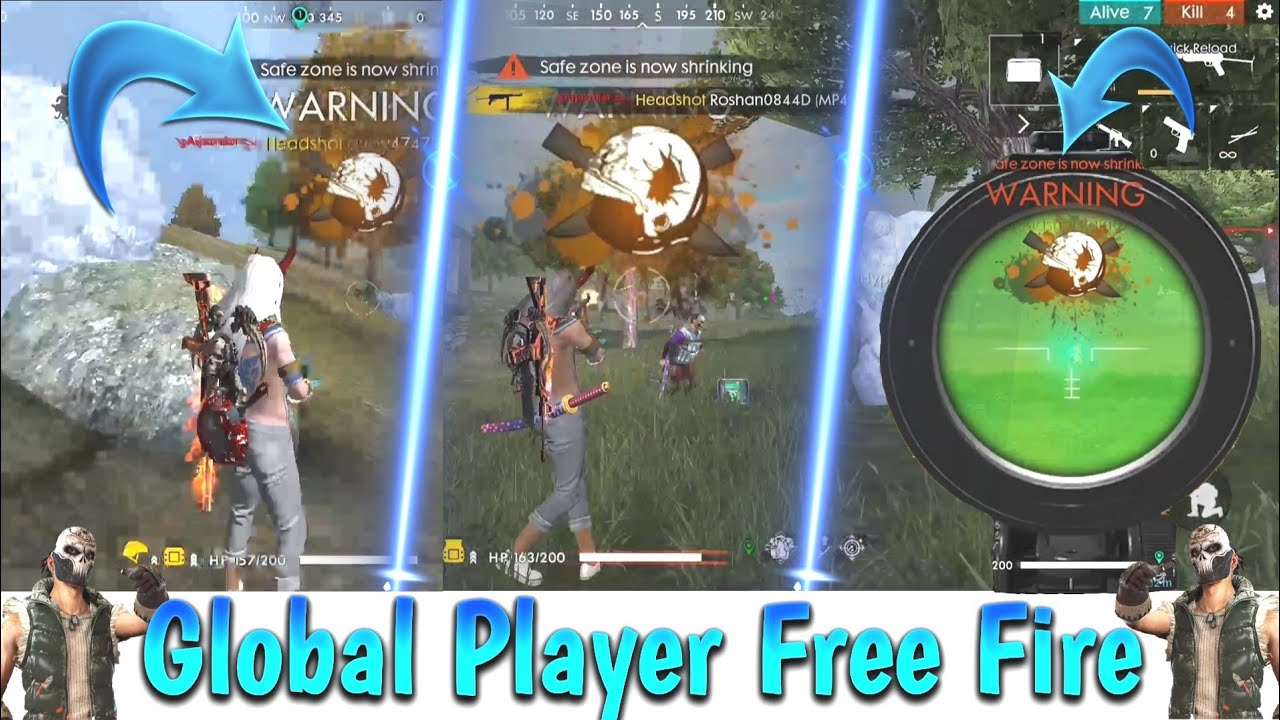 Global Player Free Fire Ranked / Solo vs Squad / Kills Montage / Highlights / Pro Player / Headshots