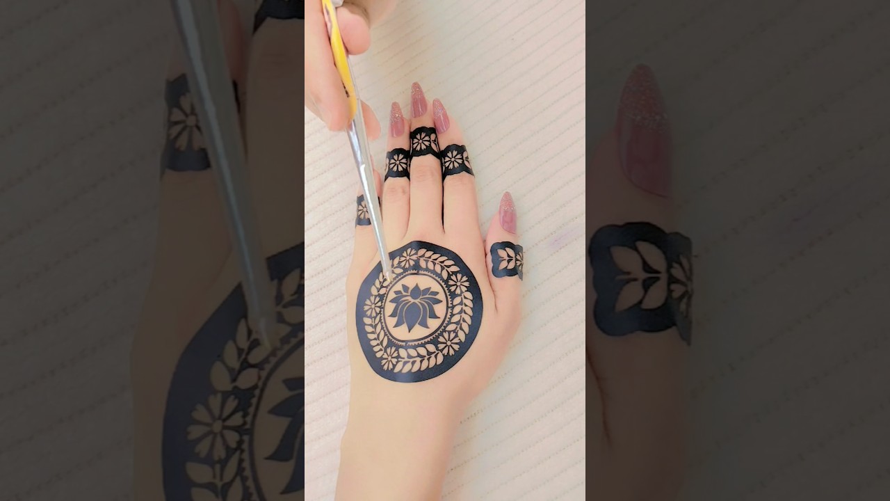 beautiful sticker mehndi design #shorts