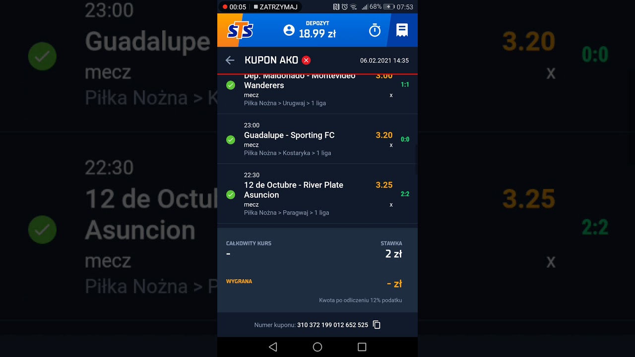 10 remisów w STS, za 2 zł 126k!    