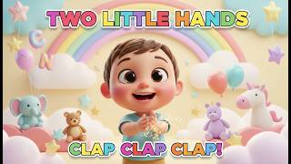 Two Little Hands Clap Clap Clap Rhyme with Lyrics | English Kids Songs | Learning Videos for Kids 👏🎵