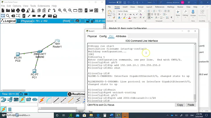 CCNA 7 ITN- Introduction to Networks- Module 10 Router Basic Configuration