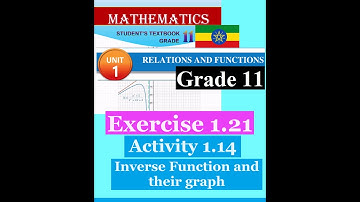 Mathematics Grade 11 Unit 1 Exercise 1.21 and Activity 1.14 @mathT_21​