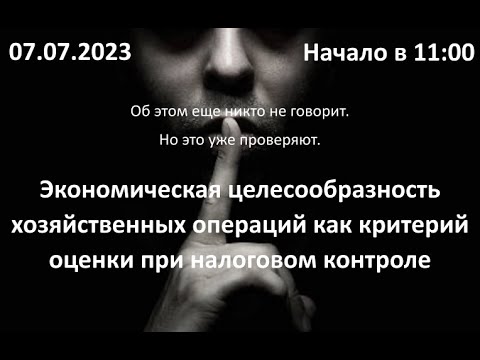 Экономическая целесообразность хозяйственных операций как критерий оценки при налоговом контроле