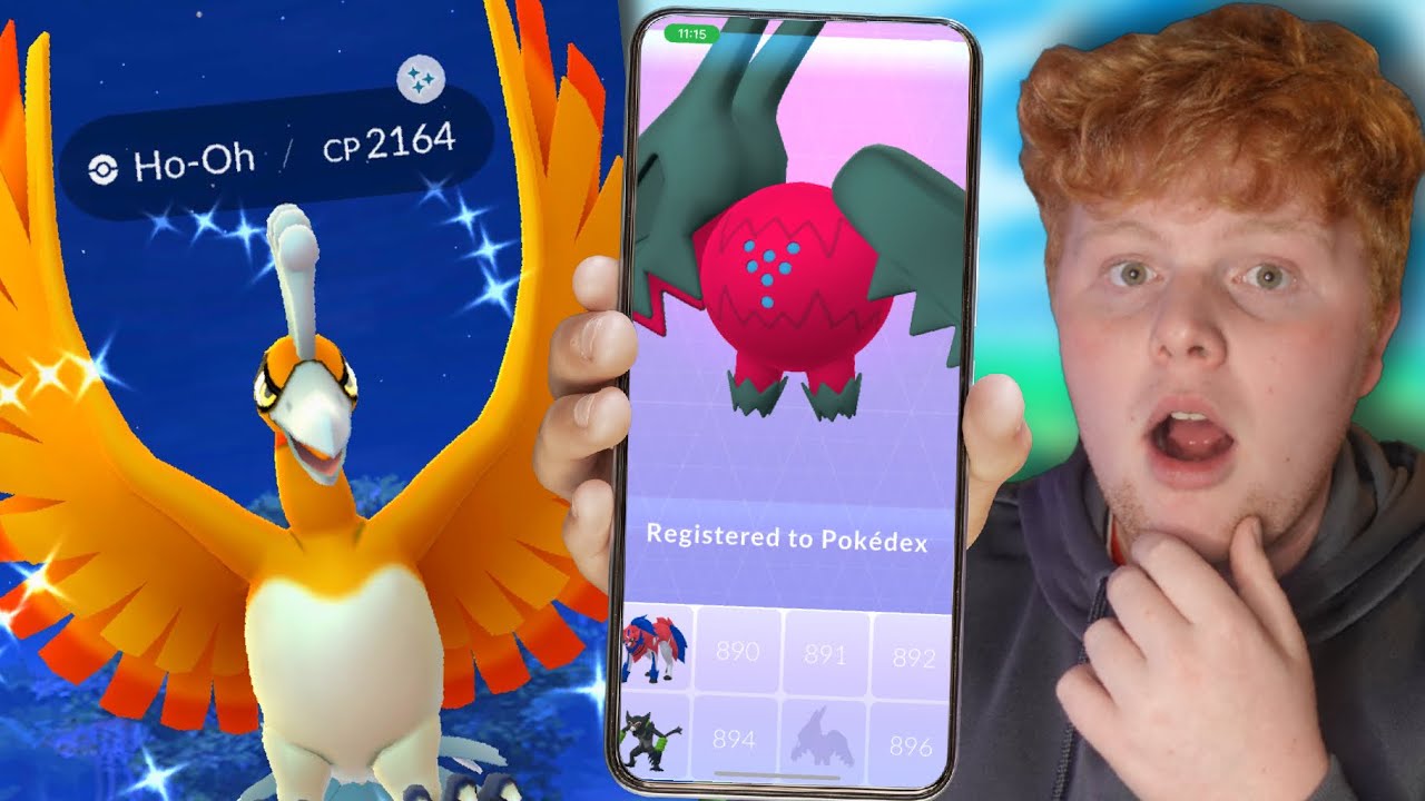 Getting LUCKY with Shiny Ho-Oh! #pokemongo #pokemon #shinypokemon