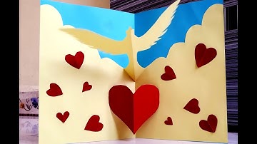 Pup Up Greeting Card | DIY Bird Greeting Card | Handmade Popup Card | New Year Greeting Card...