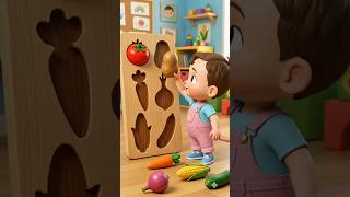 Can they solve this vegetable puzzle? #VegetablesForKids #ToddlerLearning #KidsGames