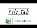 File tab in MS Excel