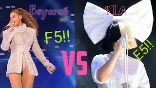 BATTLE DIVAS: BEYONCÉ VS SIA!! LIVE!! G#4 - F5!!