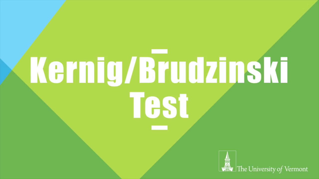 Kernig/Brudzinski Test - YouTube