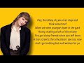 Taylor swift  dorothea lyrics