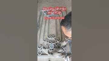 Mẫu cửa sắt hộp uốn mỹ thuật và hoa sắt dập