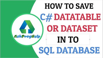 How to Save C# DataTable into SQL Server