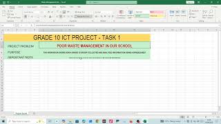 Grade 10 ICT PROJECT | WASTE MANAGEMENT | TASK 1