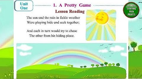 A Pretty Game, Unit 1.1, Reading, Std 3, English Balbharati, English Medium