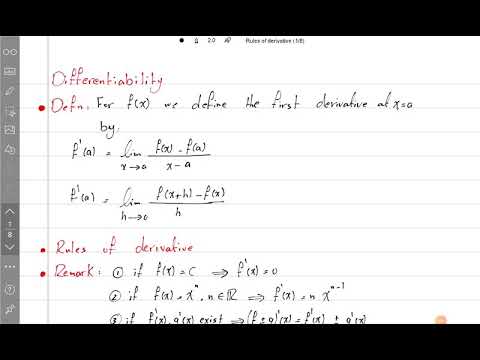 Differentiation part 1 - YouTube