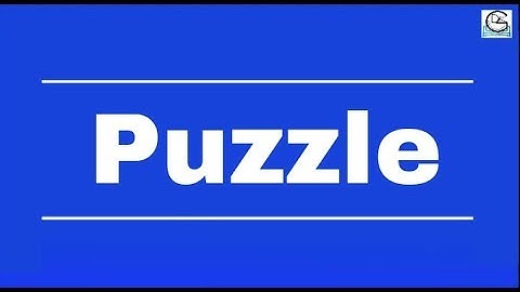 Puzzle | By Mohan Gupta | DK Gola Classes