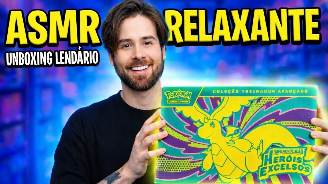 SERÁ QUE VEIO O MEGA? Unboxing Pokémon ETB Heróis Excelsos (ASMR)