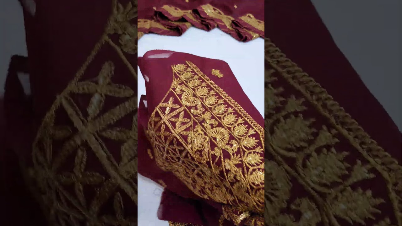 Asim Jofa Maroon Formal Collection Chiffon