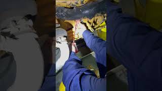 Taking coolant sample CAT C18 #drill #engineering #jackup #caterpillar