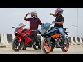 2024 ktm rc200 vs r15m race  comparison