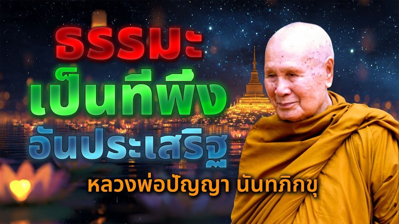 ความสขทแทเกดจากธรรมะ โดยหลวงพอปญญา นนทภกข  ฟงธรรมกอนนอน  ไมมโฆษณาคน #ธรรมะ