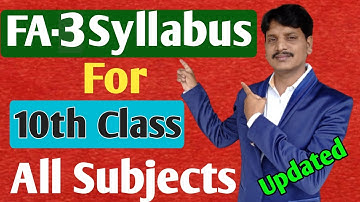 AP FA3 EXAMS SYLLABUS 2025||Ap FA3 exams 1st  to 10th class all subjects syllabus 2025||Fa3 syllabus