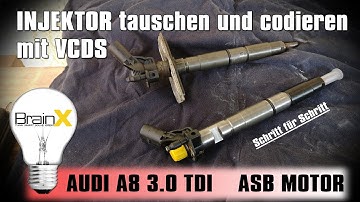 Injektor wechseln und codieren mit VCDS - Injektorproblem Audi 3.0 TDI V6