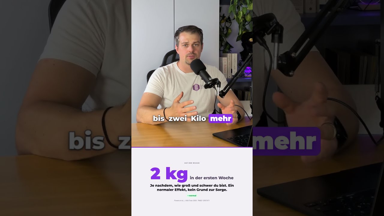 Lässt Kreatin dich aufgeschwemmt aussehen? #kreatin #wassereinlagerungen #krafttraining #longevity