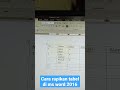 Cara rapikan tabel di Ms Word 2016@Assifaul