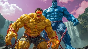 BLUE HULK vs YEALLOW HULK EPIC BATTLE! However, THOR