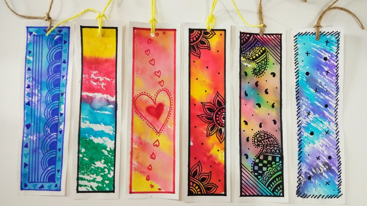 DIY Bookmarks / Sketch pen technique YouTube
