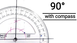 how to draw 90 degree with compass by RGBT Mathematics by RGBT Mathematics  452 views 3 months ago 1 minute, 13 seconds