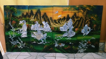 BỘ TRANH SƠN MÀI KHẢM ỐC XƯA, TO NẶNG VẬT VÃ TỐI 27/9/2025(0977839132)