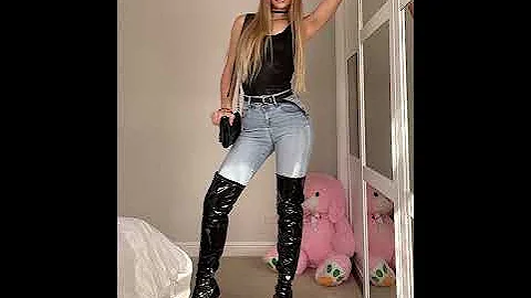 |New modern mini dress skirts and attractive thigh high boots for women| fashion for women over 50